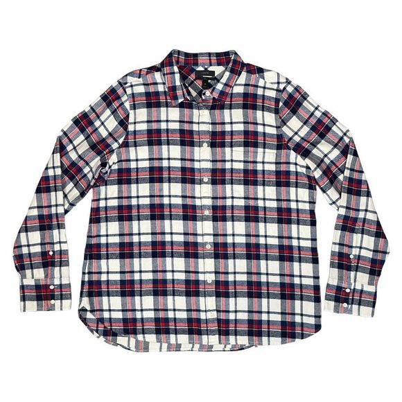 J.CREW Plaid Cotton Shirt Boy Size 16 - Picture 3 of 8